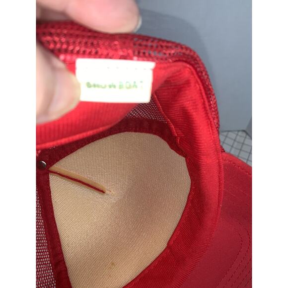 Vintage Stroh's Beer Trucker Mesh Hat Snapback Red Showboat Foam Crown - Picture 11 of 11